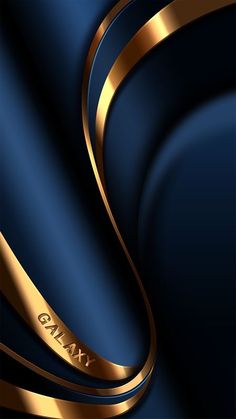 an abstract blue and gold background with the word luxury on it's side,