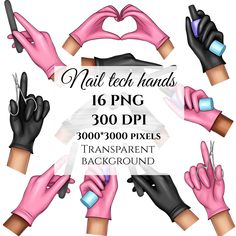 Nail Tech Business, Hand References, Tech Business, Hand Reference, Manicure Tools, Nail Technician, Nail Supply, Nail Tools, Digital Clip Art