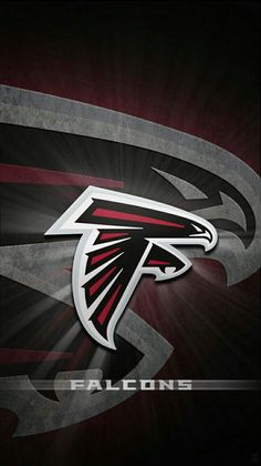 the atlanta falcons logo on a black background