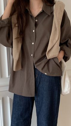 Hijabi Outfits Casual, Everyday Fashion Outfits, Simple Trendy Outfits, Women Blouses, 가을 패션, Korean Outfits, Casual Style Outfits