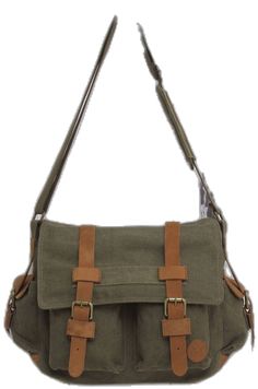 Green Canvas Bag With Pockets, Green Canvas Bags With Pockets, Green Canvas Backpack Shoulder Bag, Khaki Canvas Satchel Bag, Brown Shoulder Bag With Canvas Lining For School, School Satchel With Canvas Lining, Green Canvas Satchel For School, Khaki Satchel Canvas Bag, Khaki Canvas Satchel With Canvas Lining