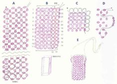 the diagram shows how to make crochet laces with beading and beads