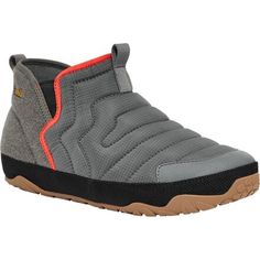 A bootie made with recycled materials for a more Earthy-friendly build, Teva's ReEmber Terrain Mid boasts casual comfort for chilling at the campground, getting half-dressed for our work-from-home shift, running quick errands, or taking the dog out to do his business. Comfortable Insulated Boots For Outdoor Activities, Casual Gray Insulated Waterproof Boots, Casual Hiking Boots With Rubber Sole For Outdoor Work, Casual Slip-on Boots For Outdoor Activities, Casual Insulated Gray Boots, Casual Slip-on Hiking Boots, Casual Insulated Hiking Boots, Casual Mid-top Hiking Boots For Outdoor Work, Gray Casual Hiking Boots For Outdoor Work