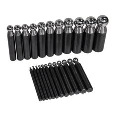 an assortment of black and silver screws