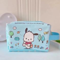 New. Material: Pu Leather Sanrio Bags, Sanrio Bag, Large Makeup Bag, Glam Bag, New Material, Blue And White Style, Toiletry Bag Travel, Travel Toiletries, Travel Cosmetic Bags