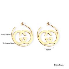 The Giana earrings are amazing! Look expensive for less. Stainless steel Gold plated Hypoallergenic Excellent quality Luxury Engraved Round Hoop Earrings, Designer Luxury Yellow Gold Hoop Earrings, Trendy Plated Earrings, Trendy Round Hoop Earrings With Plating, Trendy Round Hoop Earrings, Luxury Metal Hoop Earrings For Everyday, Trendy Metal Hoop Earrings Tarnish Resistant, Trendy Tarnish Resistant Metal Hoop Earrings, Trendy Rose Gold Metal Hoop Earrings