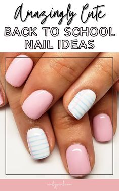 This post has over 40 Back to School Nail Ideas. From adorable school bus designs to colorful crayons, there is so much nail inspo here for your next back-to-school manicure. Nail Ideas For Back To School 2024, Back To School Manicure Ideas, School Bus Nails, Back To School Pedicure, Back To School Nails For Kids, Back To School Nails Gel, Back To School Short Nails, Teacher Nails Designs Back To School, School Themed Nails