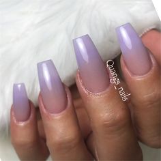 Day 86: Violet Ombre Nail Art - - NAILS Magazine Wedding Short Hair, Ongles Gel Violet, Violet Ombre, Ombre Nail Art, Gel Nails Long, Purple Ombre Nails, Violet Nails, Nails Opi, Nail Design Video