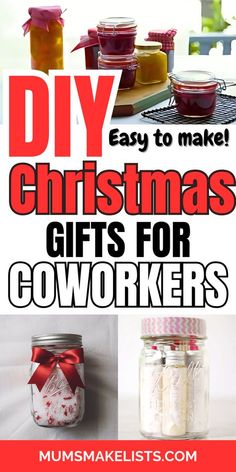 homemade christmas gifts for coworkers that are easy to make