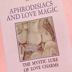 the book cover for aphrodiacs and love magic, with an image of a woman's breast