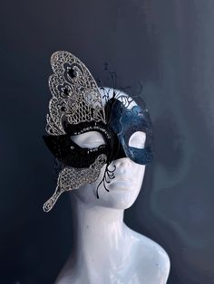 Gorgeous Venetian mask in Butterfly design! Perfect for your next masquerade Ball! S H I P P I N G  -   Last minute masquerade mask shopping? Quick processing available.  For 1-2 day guaranteed delivery, add items to cart, click on shipping tab for rates on last page of checkout. Msg us for delivery time frames (Include your state/country). S I Z E  Adult Size. Detailed dimensions available upon request. C U S T O M I Z A T I O N Mask can be studded with other rhinestones and feather options. Ge Masquerade Mask Silver, Butterfly Masquerade Mask, Butterfly Masquerade, Mask Butterfly, Masquerade Mask Black, Masquerade Mask Women, Elegant Face Mask, Black Masquerade Mask, Masquerade Prom