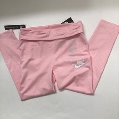 Nike Pink Kids Fold Over Waist Leggins Size 6-M Nike Logo Front Excellent New Condition Nwt Measurements Are Approximate Review Pictures For Additional Details Thank You For Stopping By! Bundle 2+More Great Discounts Accept Offers Nike Stretch Cotton Pants, Nike Stretch Casual Leggings, Cotton Leggings For Gym, Casual Pink Elastic Pants, Nike Pink Lounge Pants, Nike Stretch Leggings For Loungewear, Nike Pink Pants For Loungewear, Nike Pink Loungewear Pants, Pink Cotton Gym Bottoms