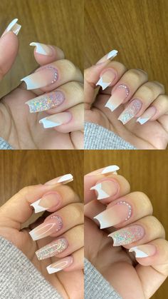 Coffin Nails Ombre, Acrylic Nails Nude, Romantic Nails, Pointed Nails, Neutral Nails