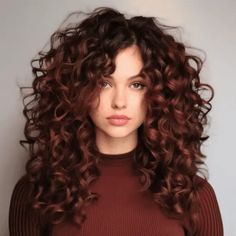 Dark Red Hair Color Ideas, Hair Styles For Curly, Styles For Curly Hair, Purple Hair Color Ideas, Red Hair Color Ideas, Dark Red Hair Color, Red Curly Hair, Ginger Hair Color