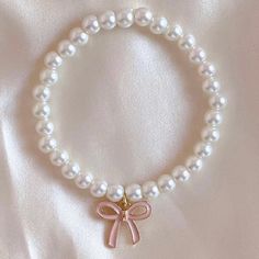 Cute Clothes And Accessories, Croquette Bracelet, Couqutte Bracelet, Love Shack Fancy Bracelet, Wishlist Coquette, Coquette Accessories, Girly Items, Feminine Accessories, Cute Jewellery