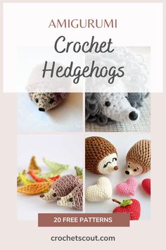 Amigurumi hedgehogs. Cutest Crochet, Crochet Hedgehog, Crochet Christmas Gifts, Modern Crochet Patterns, Crochet Keychain Pattern, Crochet Animals Free Patterns, Crochet Animal Patterns, Crochet Keychain, Hedgehogs