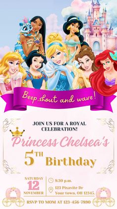 the princess birthday party is going on