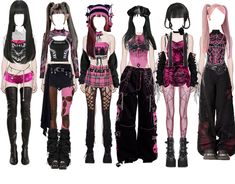 Jxnnie on ShopLook | The easiest way to find the perfect outfit Draculaura Redesign, Cute Goth Outfits, Group Outfits, K Pop Girl, Kpop Concert Outfit, Instagram Outfits, Goth Outfits