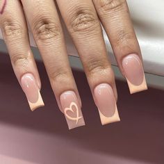 Acrylic Nails Short Square, Short French Tip Acrylic Nails, Square French Tip, Short French Tip, Acrylic Nails Short, Nails Short Square, Brown Acrylic Nails, Drip Nails, Colored Acrylic