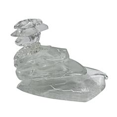 an ice sculpture is shown on a white background