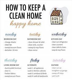 how to keep a clean home happy home