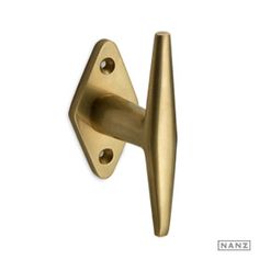 an image of a brass door handle on a white background