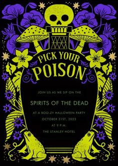 the poster for pick your poison's spirits of the dead