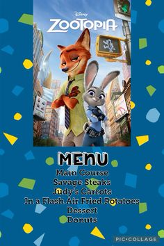 an advertisement for the movie zootopia