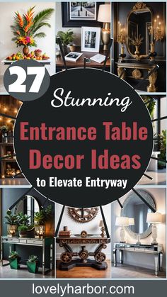 27 Stunning Entrance Table Decor Ideas To Elevate Your Entryway Modern Mediterranean Decor, Victorian Entry, Foyer Table Decor, Long Entryway Table, Round Entry Table