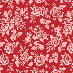 Riley Blake - C13580 Schoolhouse Red Martha White, Vintage Embroidery Transfers, Quilt Club, Row Quilt, Rose Motif, Batik Quilts, Lori Holt, Redwork Embroidery, Fabric Stamping