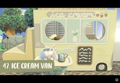 an ice cream van is shown in this image