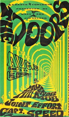 an old concert poster for the rock and roll band