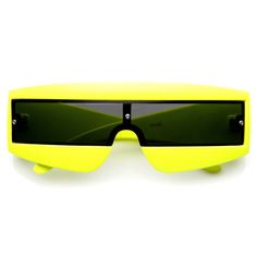 Description Measurements Shipping Colorful futuristic retro wrap sunglasses that are sure to stand out on any planet. Features a rectangular UV protected shield lens and metal hinges. Lens Width: 70mm Nose Bridge: 16mm Lens Height: 27mm Total Width: 141mm Free Shipping Over $25 For USA Domestic Customers Click Here For International Shipping Details Futuristic Retro, 1980’s Fashion, Novelty Sunglasses, 90s Sports, Wrap Sunglasses, 1980's Fashion, Metal Hinges, 1980s Fashion, Retro Futuristic