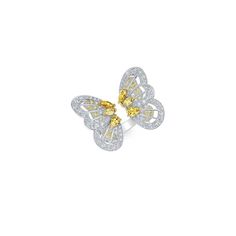 Discover the Portraits of Nature butterfly fancy yellow ring from De Beers. Shop now and receive complimentary delivery. Cupid Ring, Luxury Diamond Rings, Yellow Portrait, Nature Butterfly, Pink Portrait, Brown Rings, High Jewelry Ring, Yellow Rings, Fancy Yellow Diamond