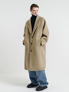 Composition : Wool90%,Nylon10%Country of Origin : Republic of Korea Oversized Classic Long Coat, Classic Oversized Long Coat, Oversized Classic Gabardine Outerwear, Oversized Beige Modern Outerwear, Modern Notch Lapel Outerwear For Fall, Modern Oversized Long Coat, Oversized Business Outerwear For Winter, Oversized Winter Business Outerwear, Oversized Solid Wool Outerwear