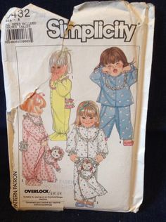 Sew Pajamas, Pajamas Sewing Pattern, Pajamas Sewing, Nightgown Pattern, Toddler Jumpsuit, Girls Nightgown, Pajama Pattern, Long Nightgown, Boucle Coat