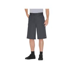 Any time, any wear. These shorts are tough enough for hanging dry wall, but stylish enough for just hanging out. Made of rugged twill with a stain-release finish, so they can take anything. Plus, there are other durable details, like a lockstitched hem and nonroll waistband. With a permanent crease for wash-and-wear, no-ironing ease. And deep pockets  including one for your cell phone!  secure your stuff. Loose-fitting with a straight leg.Watch the product video here.     13-in. inseam   5-pocke Dry Wall, Work Shorts, Product Video, Hanging Out, Are You The One, Mens Shorts, Cell Phone, Straight Leg, Loose Fitting