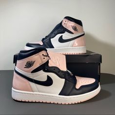 Jordan 1 High Bubblegum Atmosphere Condition: Brand New With Box! Size: Womens 8, Womens 9.5 Smoke And Pet Free Home Ships Same Day W/ Usps 2-3 Day Priority Mail Let Me Know If You Have Any Questions :) Check My Page For A Variety Of Shoes Such As Jordans, Nike Dunks, Air Max 270 , Air Force 1 , Air Max 97 , Air Max 90, Etc! Shoes Sneakers Jordans Swag, Air Jordan 1 Nike, Trendy Jordans For Women, Cute Shoes For Women Sneakers, Where Can I Buy Air Jordan High Heels, Nike Shoes Cute, Best Jordans For Women, Girly Jordans, Cute Air Jordans