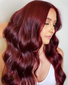 Ruby Red Hair, Burgundy Hair Color, Wine Hair Color, Hair Color Burgundy, Dark Red Hair, Dyed Hair Inspiration