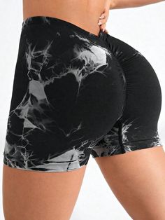 DETAILS & DESCRIPTION-Hot tie-dye design-Deep V back-Highly breathable and sweat-wicking-Quick drying & strenchy-78% Polyamide and 22% Nylon-SKU:BOSH24013146Z-NOTE:Please kindly check the size chart before ordering Woman Fitness, Short One Piece, Womens Yoga Clothes, Hip Lifts, Tie And Dye, Tie Dye Shorts, Womens Tie, Yoga Shorts, Summer Fabrics