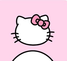 an image of a hello kitty wallpaper in pink and white with the word hello kitty on it