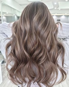 Ash Walnut Hair Color, Long Mushroom Brown Hair, Mousey Brown Hair Balayage, Curly Ash Brown Hair, Soft Summer Brunette, Light Ash Brown Hair Balayage, Mushroom Brown Hair With Highlights, Light Mocha Brown Hair