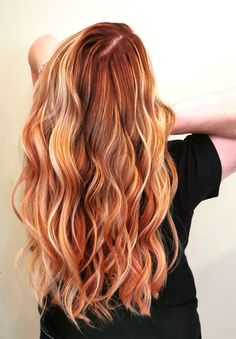 Ginger With Light Highlights, Blonde Balayage On Red Hair Natural, Orange Ginger Hair With Blonde Highlights, Long Ginger Hair With Blonde Highlights, Balayage Orange Hair, August Hair Color Ideas 2023, Strawberry Blonde With Orange Highlights, Golden Blonde Balayage On Red Hair