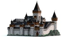 a very large castle with towers and turrets