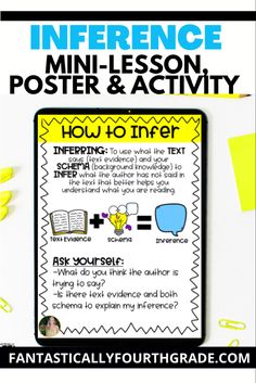 a poster with the text how to inferen and an image of a book