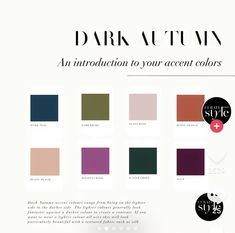 dark autumn an instruction to your accent colors