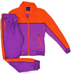 This women's 2-piece jogger jumpsuit from Royal Threads features a full zip-up stylish jacket and tapered pants. This 2-piece tracksuit is designed to suit all ages and also comes in a range of eight beautiful colors to choose from. 2-piece jumpsuits are suitable to wear for both indoor and outdoor casual activities. With its unique design and durable fabrics, you can comfortably enjoy all your favorite sports. The outstanding color combinations make this suit a great addition to the wardrobe.Fe Fitted Casual Track Jacket For Jogging, Casual Stretch Track Jacket For Jogging, Winter Jogging Tracksuit, Spring Sportswear Tracksuit For Running, Spring Sportswear Tracksuit, Fitted Sporty Tracksuit For Jogging, Sporty Tracksuit For Jogging In Fall, Sporty Spring Tracksuit For The Gym, Fitted Athleisure Track Jacket For Jogging