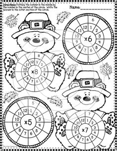 a coloring page for thanksgiving themed math