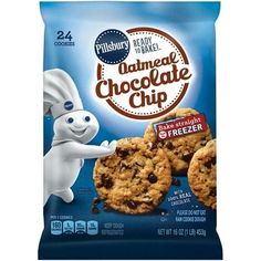 pillsbury's ready to bake oatmeal chocolate chip cookies