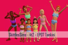 Toddler Floaties, Ts2 Cc, Sims 4 Children, Sims 4 Mm, Tankini Swimsuit, Island Living, Kids Swimwear, Sims Mods, Tankini Swimsuits